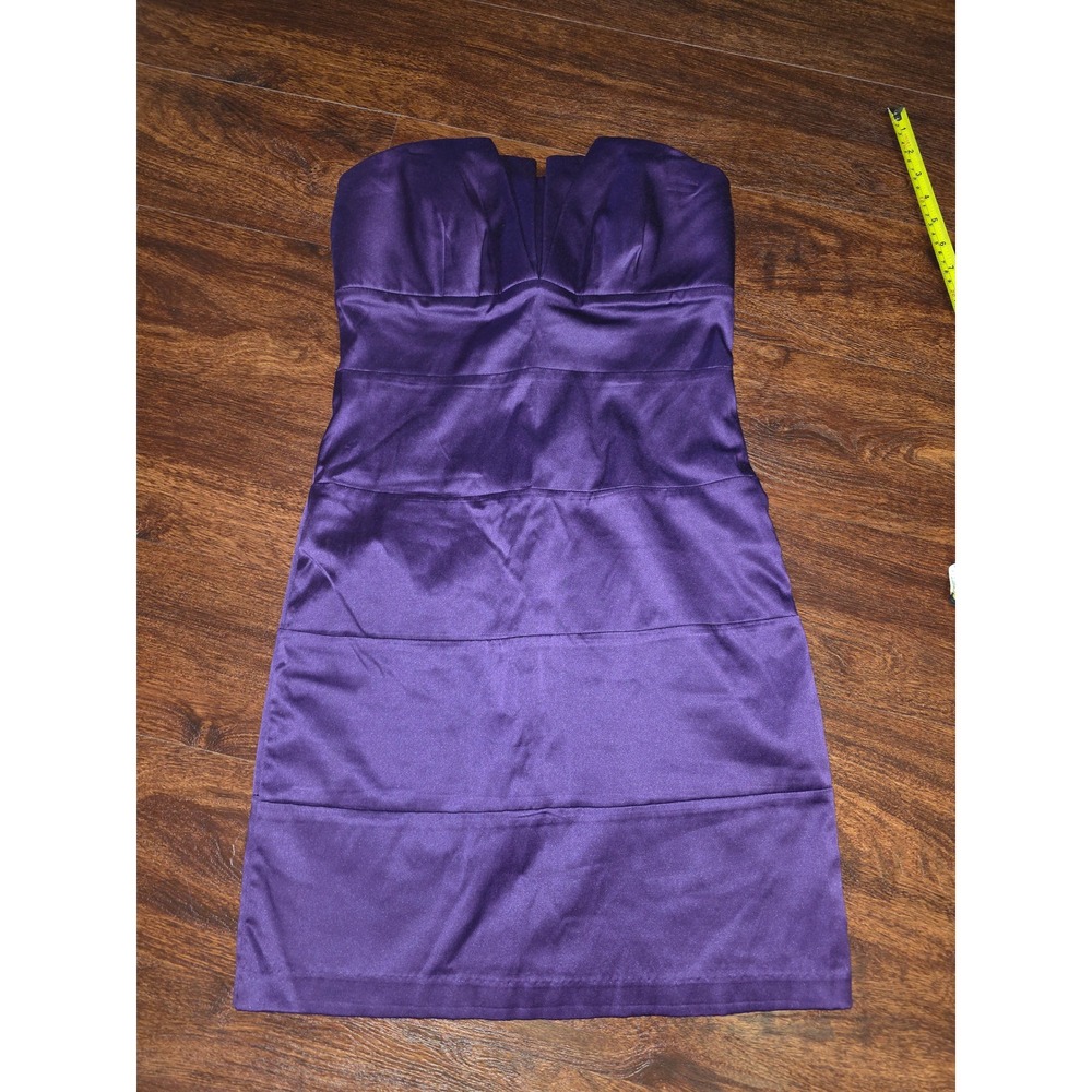 Wishes Wishes Wishes Purple Strapless Mini Dress Size 7 Y2K Homecoming Party
